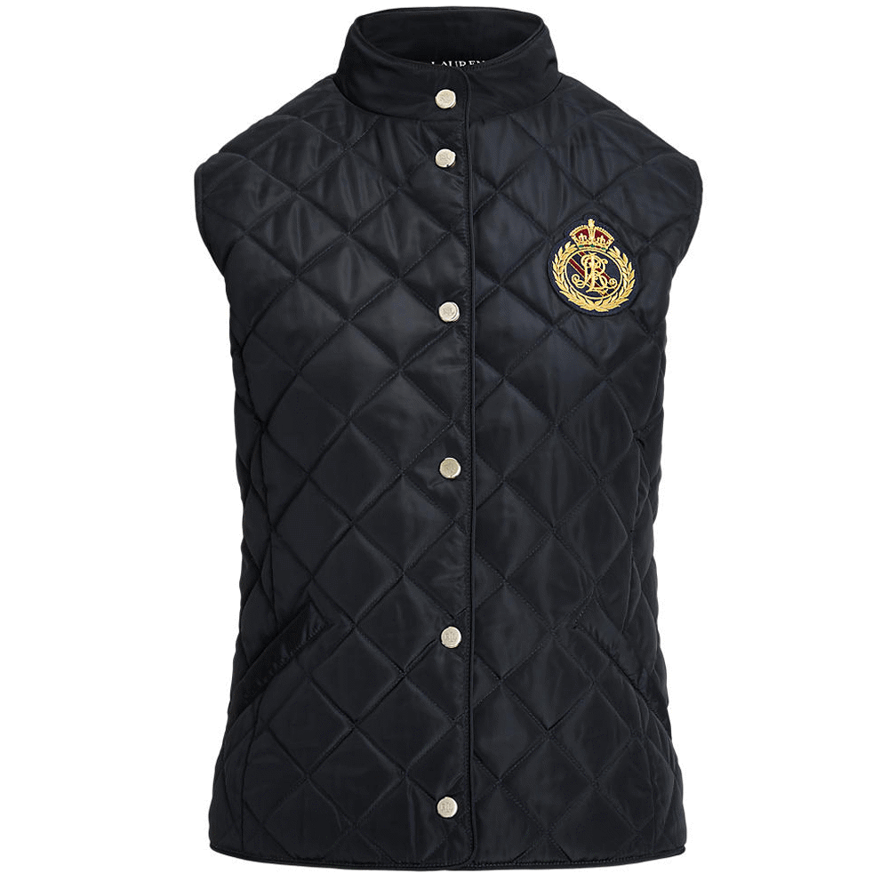 Lauren Ralph Lauren Crest Patch Quilted Mockneck Vest Jarrolds Norwich